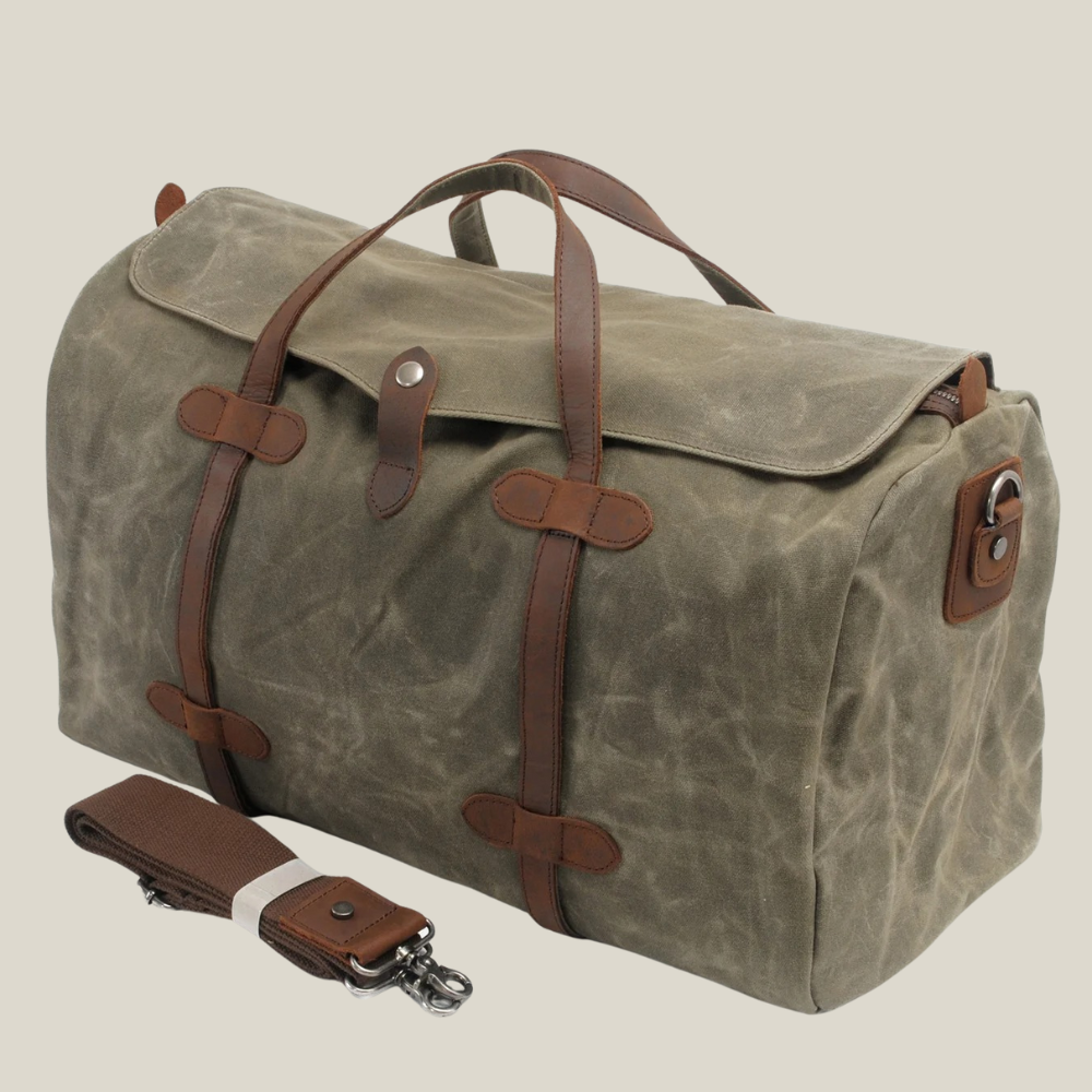 Oakern Wayfarer Duffel – Waxed Canvas Weekend Travel Bag
