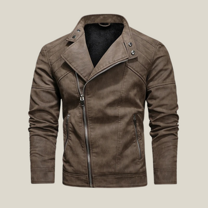 Oakern Rugged Biker Leather Jacket