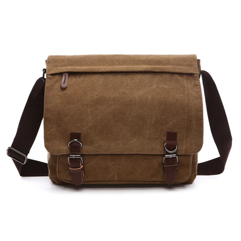 Oakern Explorer Messenger – Waxed Canvas & Leather Shoulder Bag