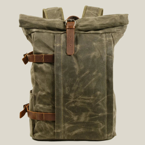 Oakern Venture Rolltop – Waxed Canvas Backpack