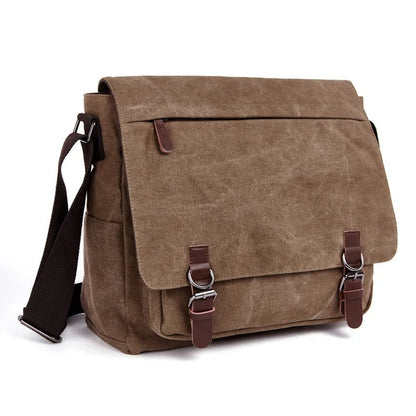 Oakern Explorer Messenger – Waxed Canvas & Leather Shoulder Bag