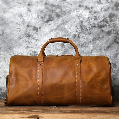 Oakern Voyager Duffel – Full Grain Leather Travel Bag