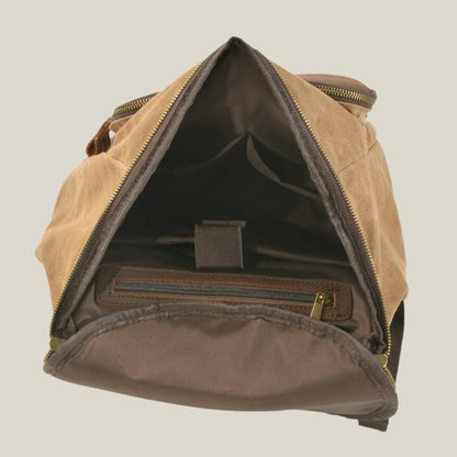 Oakern Ranger Backpack – Waxed Canvas & Leather Travel Pack