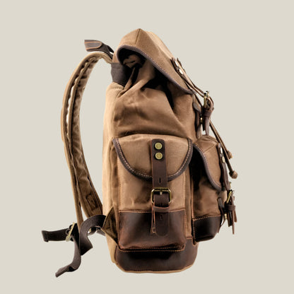 Oakern Explorer Backpack – Waxed Canvas & Leather Rucksack