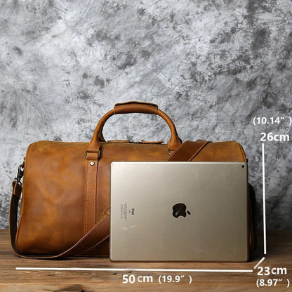 Oakern Voyager Duffel – Full Grain Leather Travel Bag