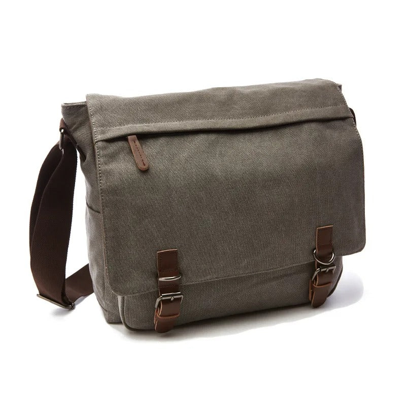Oakern Explorer Messenger – Waxed Canvas & Leather Shoulder Bag